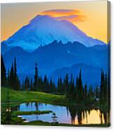 Mount Rainier Goodnight Canvas Print