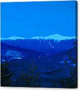 Mount Washington And The Presidential Range At Twilight From Mount Sugarloaf Canvas Print