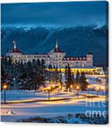 Mount Washington Hotel At Twilight Bretton Woods New Hampshire Canvas Print