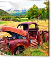 Mountain Ranch Truck Canvas Print