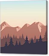 Mountain Wilderness Landscape Background Canvas Print