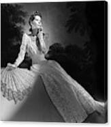 Mrs. John Wilson Wearing A Lace Dress Canvas Print