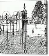 Cemetery Family Gates Canvas Print