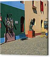 Multi-colored Buildings In A City, La Canvas Print