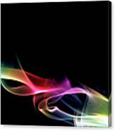 Multicolored Smoke On A Black Background Canvas Print