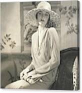 Muriel Finley Wearing A Dress By Lanvin Canvas Print