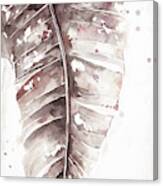 Muted Watercolor Plantain Leaves I Canvas Print