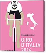 My Giro D Italia Minimal Poster 2014 Canvas Print