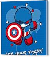 My Supercharged Voodoo Dolls Captain America Canvas Print