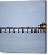 Naples Pier - Early Morning Fishing Canvas Print