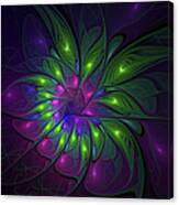 Fluorescent Fractal Art Canvas Print