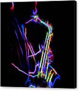 Neon Sax Canvas Print