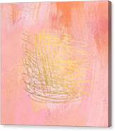 Nest- Pink And Gold Abstract Art Canvas Print