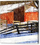 New England Snow Canvas Print