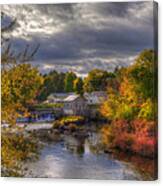 New England Town In Autumn Canvas Print