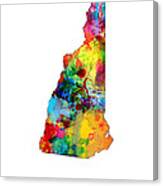 New Hampshire Map Canvas Print