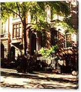 New York City Brownstones In The Sun Canvas Print
