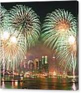 New York City Fireworks Canvas Print