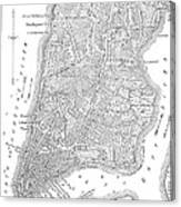 New York City Map, 1766-7 Canvas Print