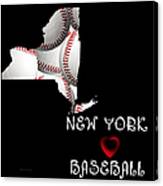 New York Loves Baseball Canvas Print