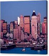 New York Skyline At Dusk Canvas Print