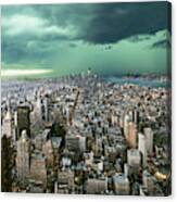 New-york Under Storm Canvas Print