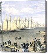 New York Yacht Club Regatta 1869 Canvas Print