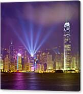 Night Cityscape Of Hongkong Canvas Print
