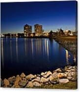 Night Light In Barrie Canvas Print