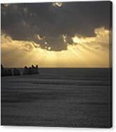 Nightfall At The Needles Point In The Isle Of Wight Canvas Print