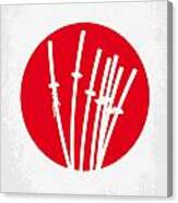 No200 My The Seven Samurai Minimal Movie Poster Canvas Print