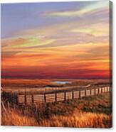 November Sunset On The Cattle Pens Canvas Print