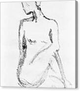 Nude Model Gesture Vi Canvas Print