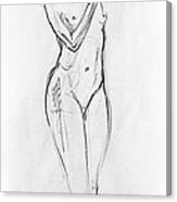 Nude Model Gesture Viii Canvas Print