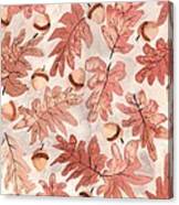 Oak Leaves And Acorns Canvas Print