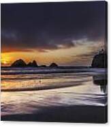 Ocean Beach Sunset Canvas Print