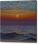 Ocean. Sunset Canvas Print