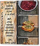Ode To Chicken Livers Canvas Print