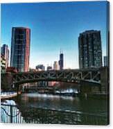 Ohio Street Bridge Over Chicago River Canvas Print