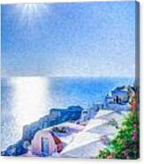 Oia Santorini Grk4178 Canvas Print