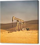 Oil Industry Well Pumps Canvas Print