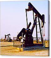 Oil Wells In Oil Field, California Canvas Print