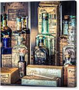 Ointments Tonics And Potions - A 19th Century Apothecary Canvas Print