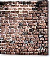 Old Brick Wall Grunge Background Canvas Print