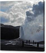 Old Faithful Morning Canvas Print