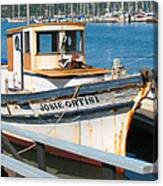 Old Fishing Boat In Sausalito Canvas Print