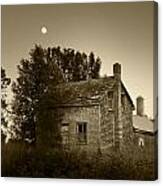 Old House In Moonlight Canvas Print