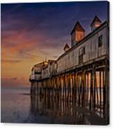 Old Orchard Beach Pier Sunset Canvas Print