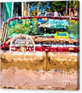 Old Red Convertible Canvas Print