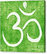 Om Green Canvas Print